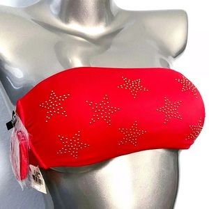 E07 Victoria Secret Pink Bikini Top XSmall Red